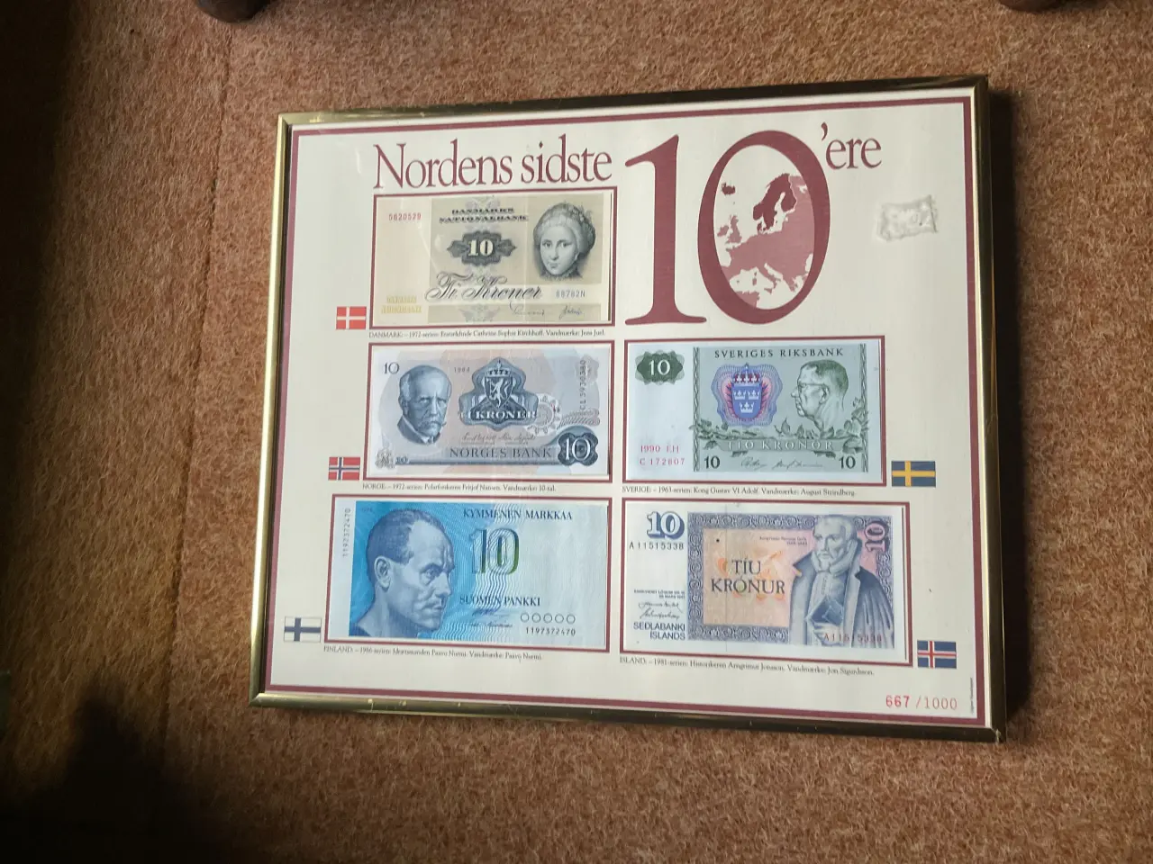 Billede 1 - De sidste 10kr sedler i norden i ucirkuleret stand