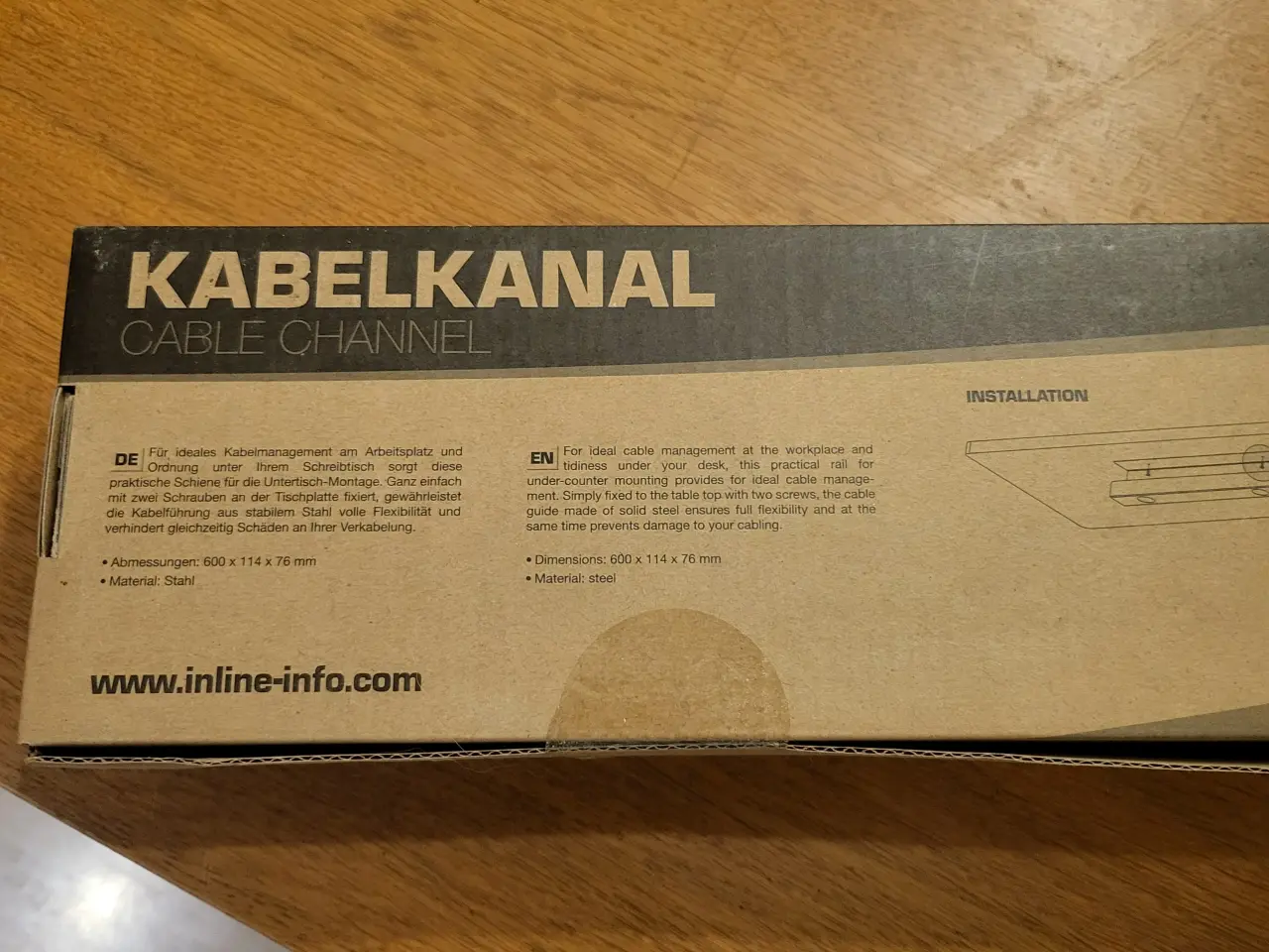 Billede 2 - inline kabelkanel 600x114x76mm