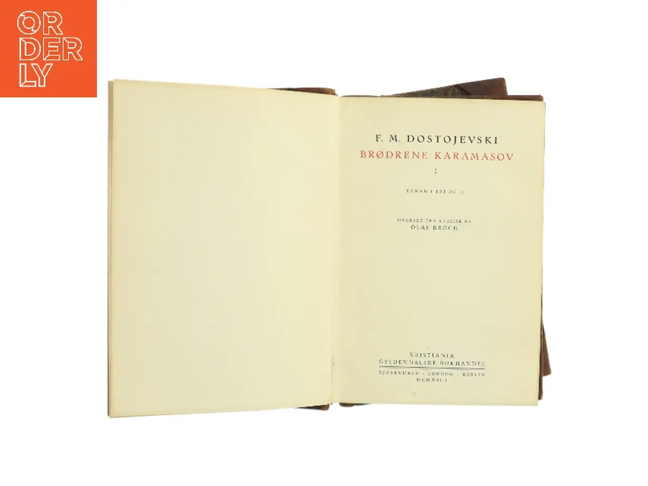 Billede 1 - Brødrene Karamazov I–II af F. M. Dostojevski (Bog)