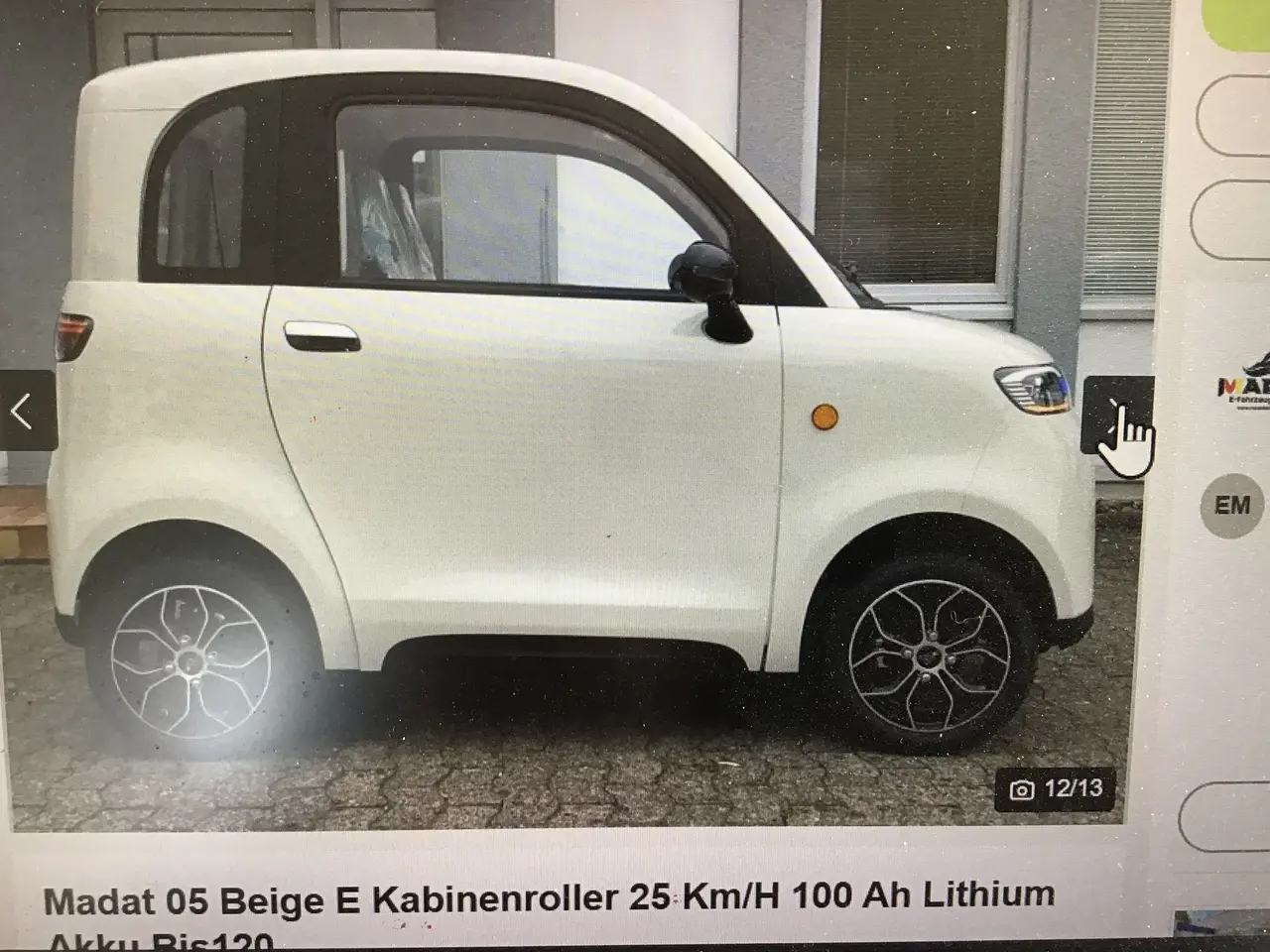 Billede 3 - Kabinescooter m. 4hjul