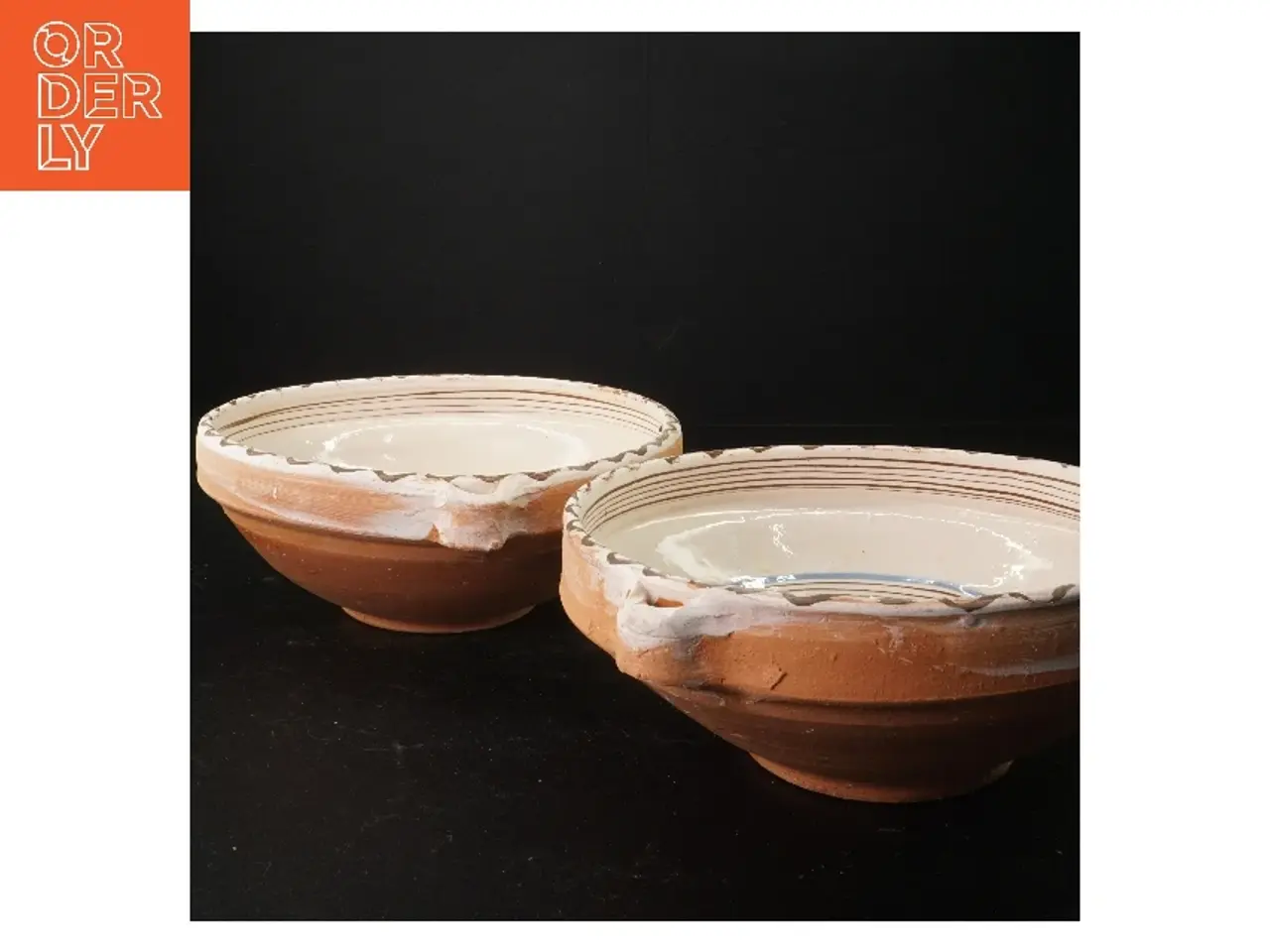 Billede 3 - Håndlavet lerskåle (str. 24 x 7 cm)