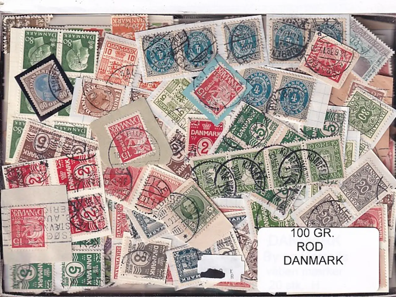 Billede 1 - Danmark 100 g. Frimærke ROD. - Hjemkommet 15 - 11 - 2025