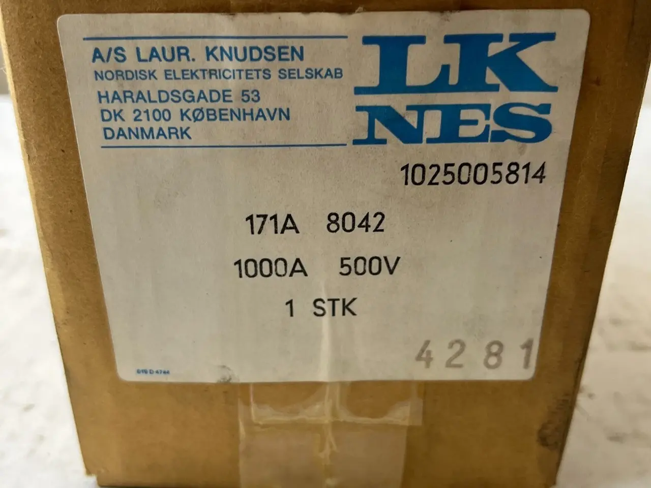 Billede 2 - LK NBS 171A 8042 1000A 500V Universal Fuse DIN 4