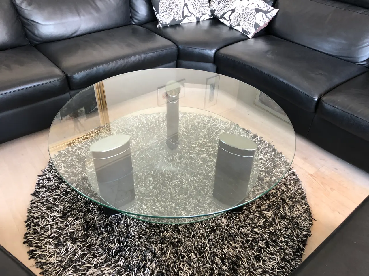 Billede 1 - Stressless rundt glas-sofabord