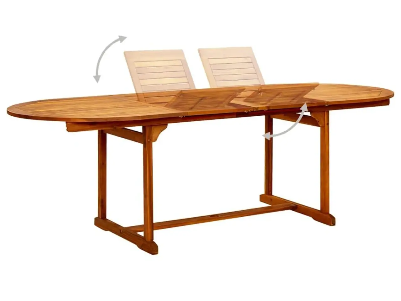 Billede 3 - Havebord (160-240)x100x75 cm massivt akacietræ