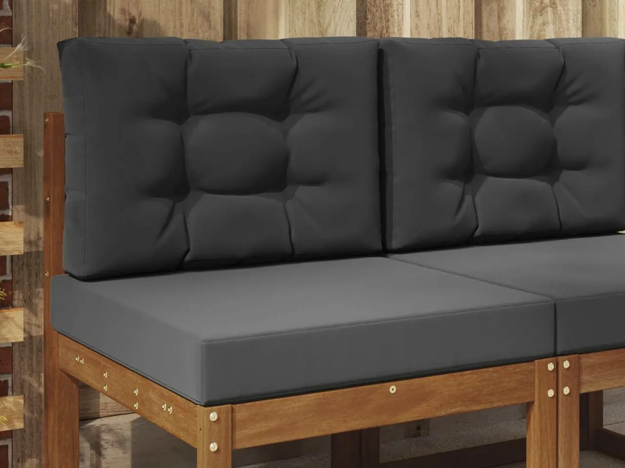 Billede 1 - Udendørs sofapuder 2 stk - antracit polyester