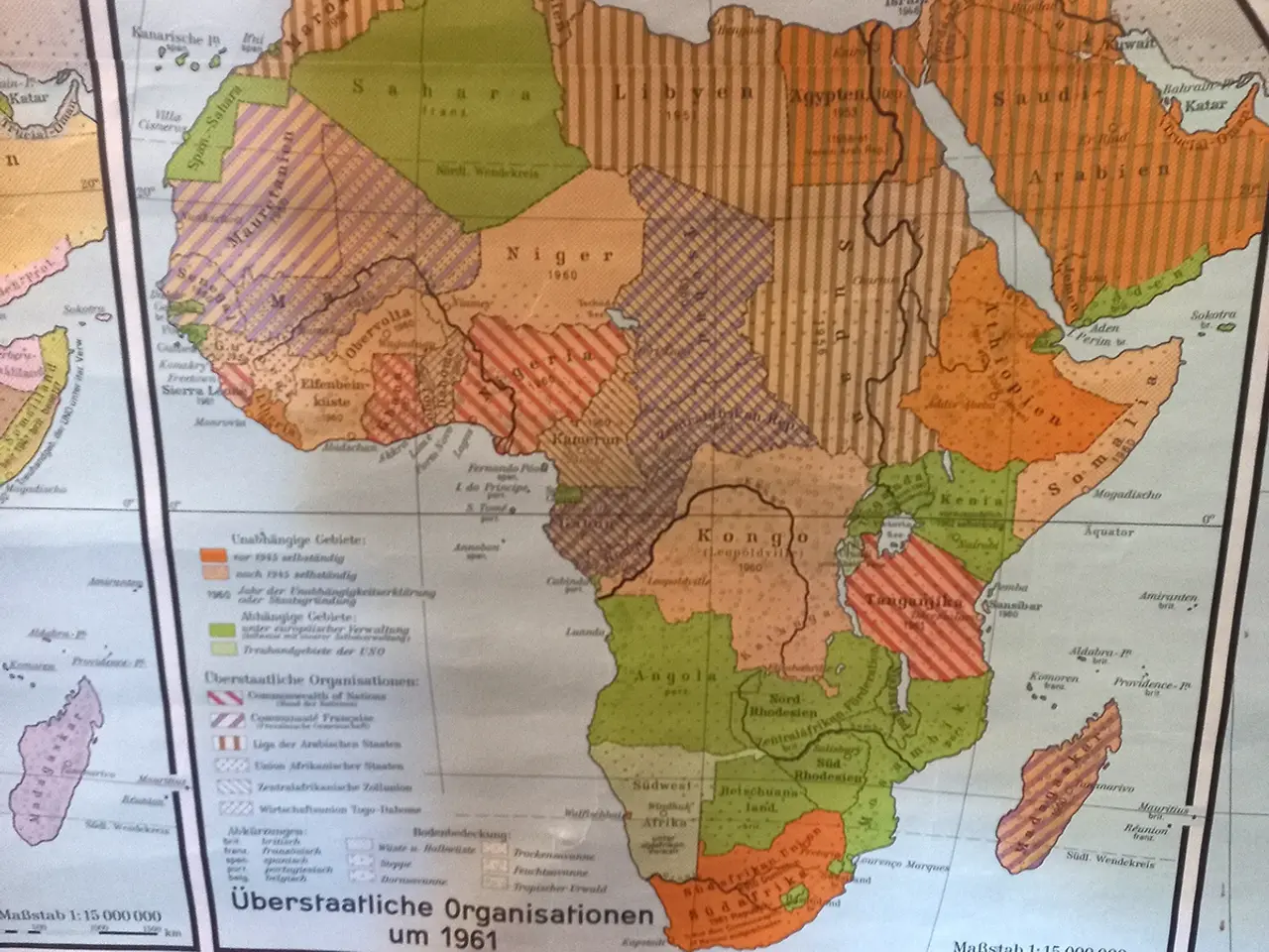 Billede 6 - Gl. tysk skolekort "Afrika fra kolonisering til...