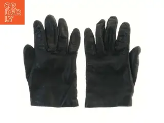 Sorte dame læderhandsker (str. 19,5 cm)