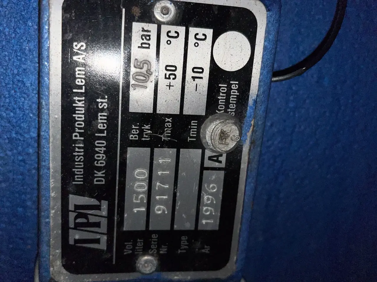 Billede 2 - Trykluftakkumuleringstank 1500 liter