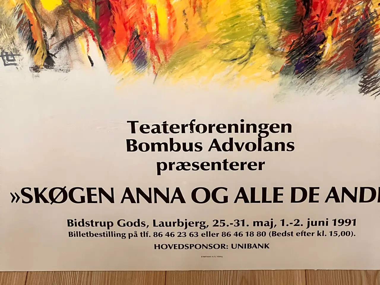 Billede 5 - Original teaterplakat fra 1991 – “Skøgen Anna og a