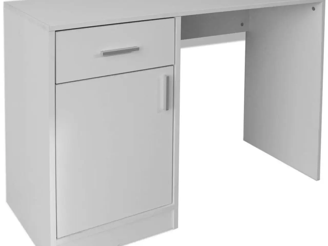 Billede 2 - Skrivebord med skuffe og skab 100x40x73 cm hvid
