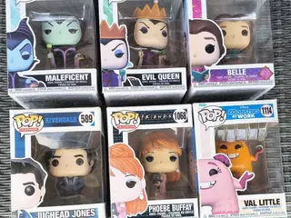 6 NYE FUNKO-POP-DISNEY FIGURER, SAMLEOBJEKTER