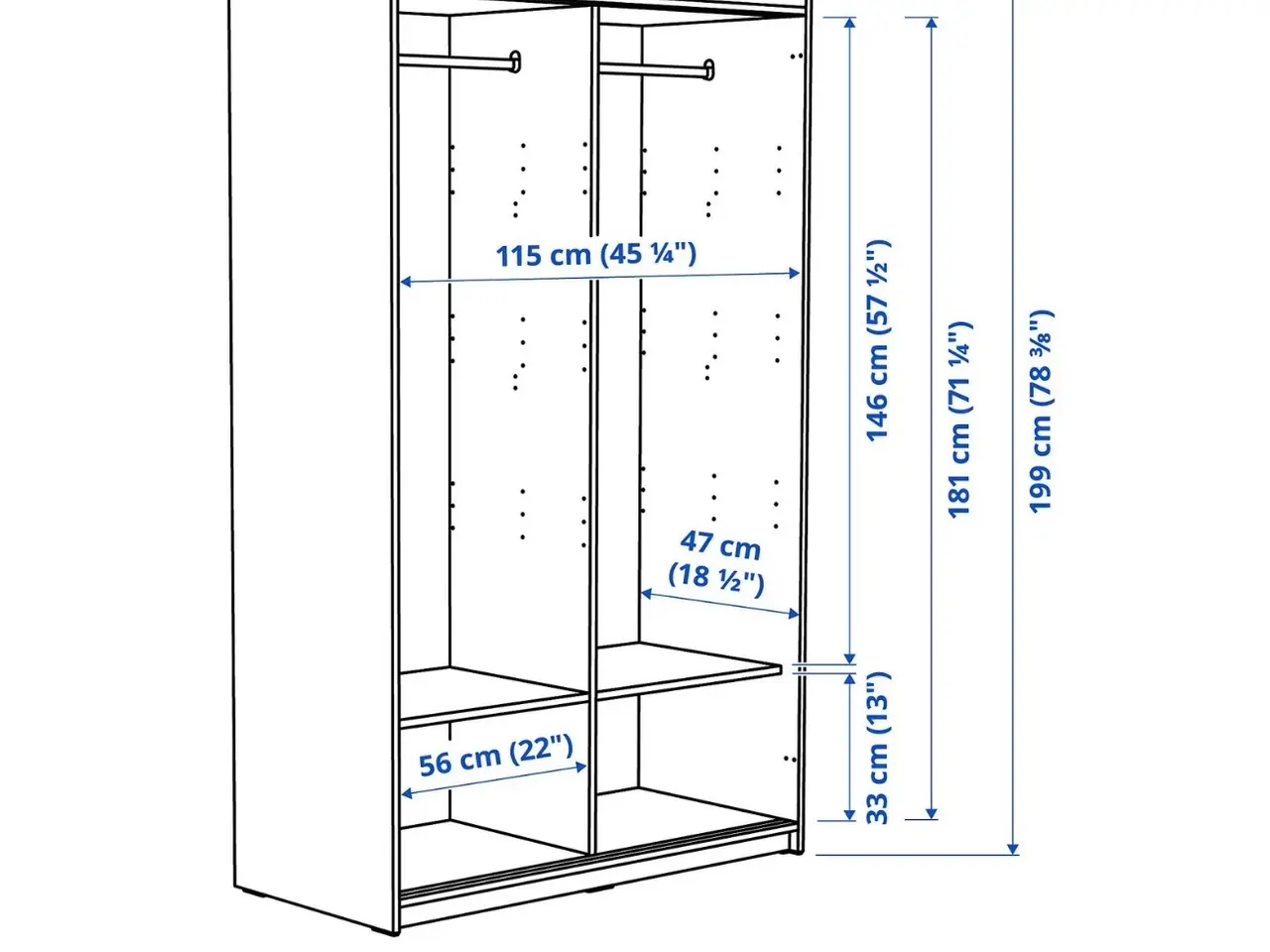 Billede 2 - Ikea hauga garderobeskab