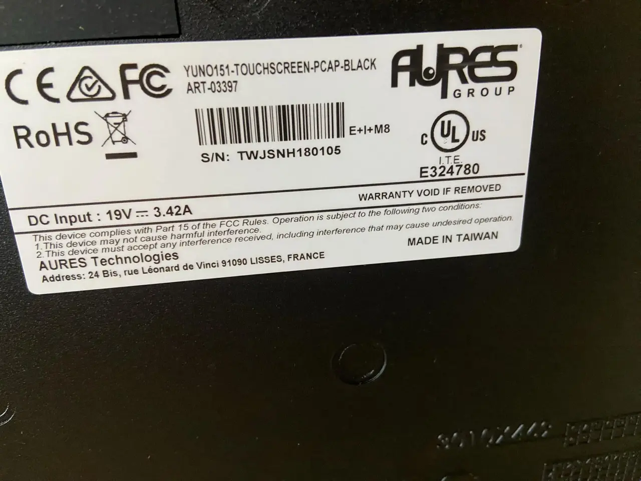 Billede 3 - Aures YUNO 15" PCAP Touchskærme – 2 stk. fabriksny