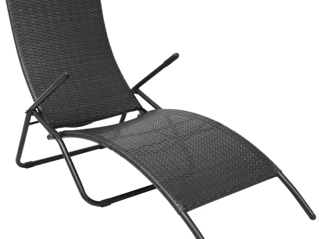 Billede 1 - Foldbar liggestol i polyrattan - sort