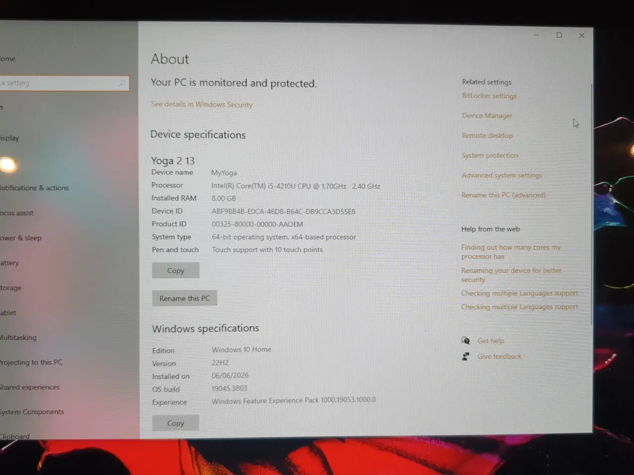Billede 4 - Foldbart Lenovo Yoga 2 13” (Fuld HD Touch)