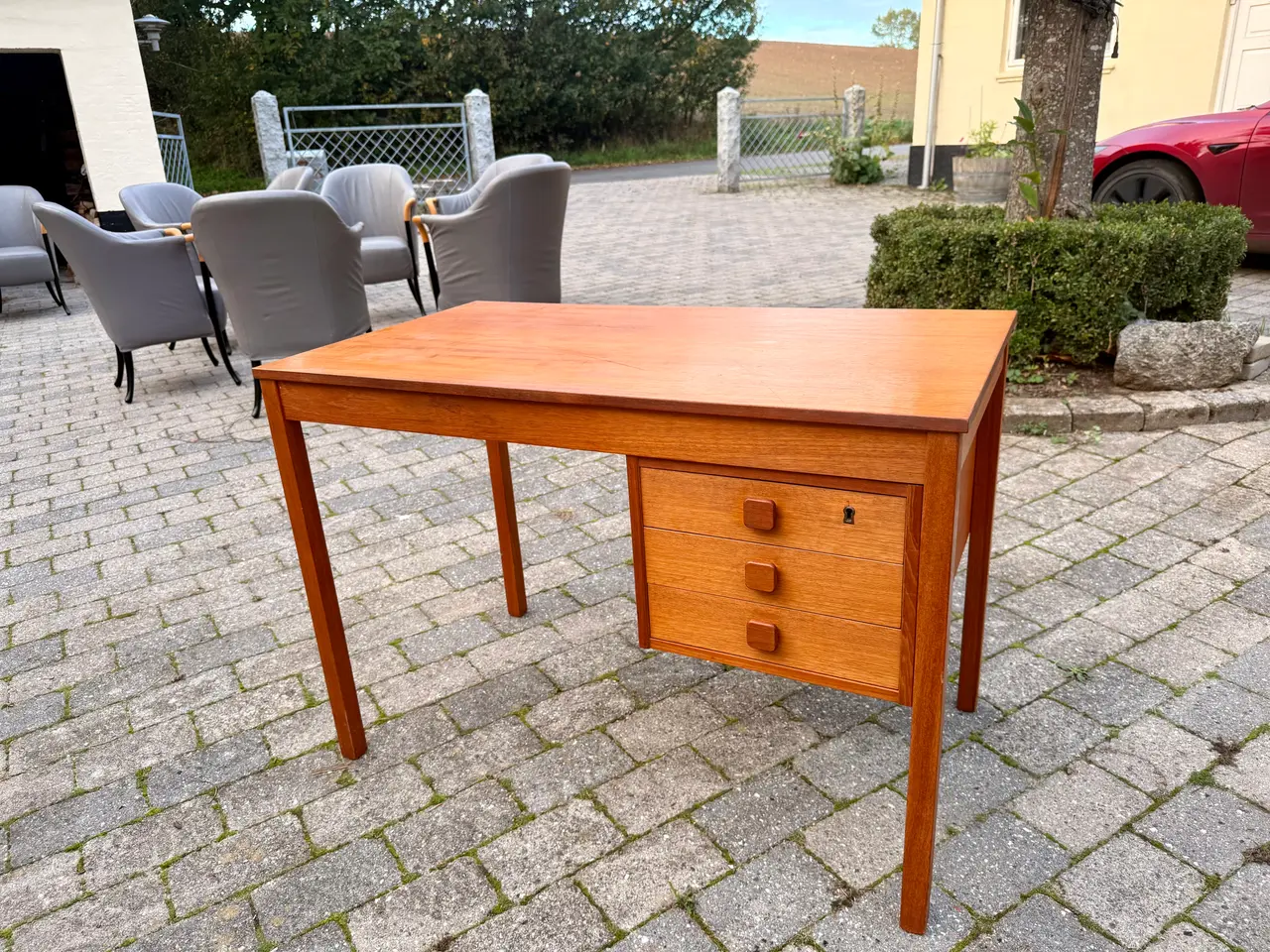 Billede 3 - Teaktræ Skrivebord, mid century, Domino møbler