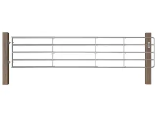 Markport 5 dele (150-400)x90 cm stål sølvfarvet