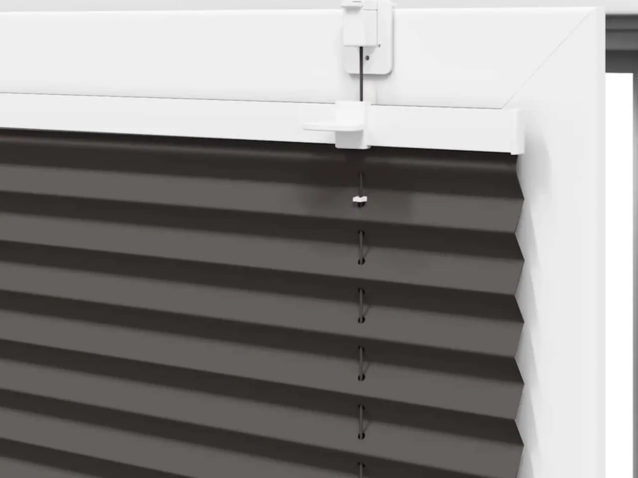 Billede 9 - Plisségardin - sort 60×200 cm, stofbredde 59,4 cm, polyester