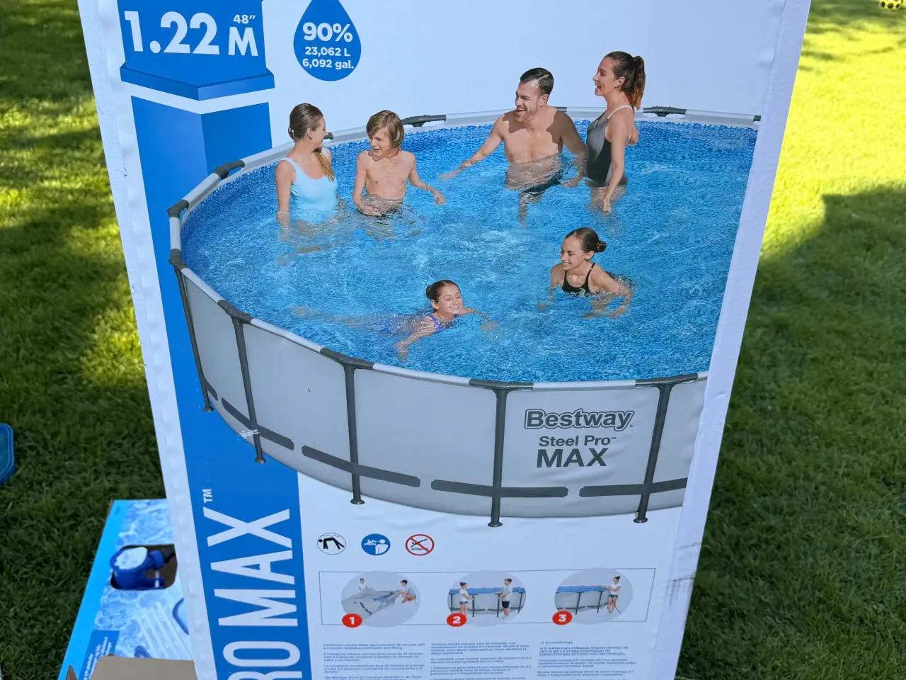 Billede 2 - Næsten ny Bestway Steel Pro Max rund pool 5,49 m