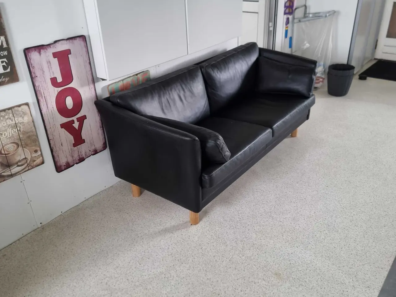 Billede 4 - Sofa sort læder