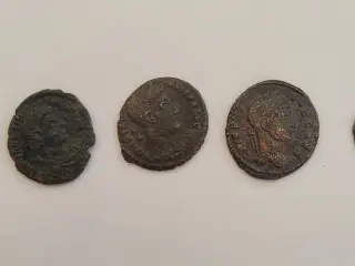 5 ægte romerske mønter – ca. 300–400 e.Kr.