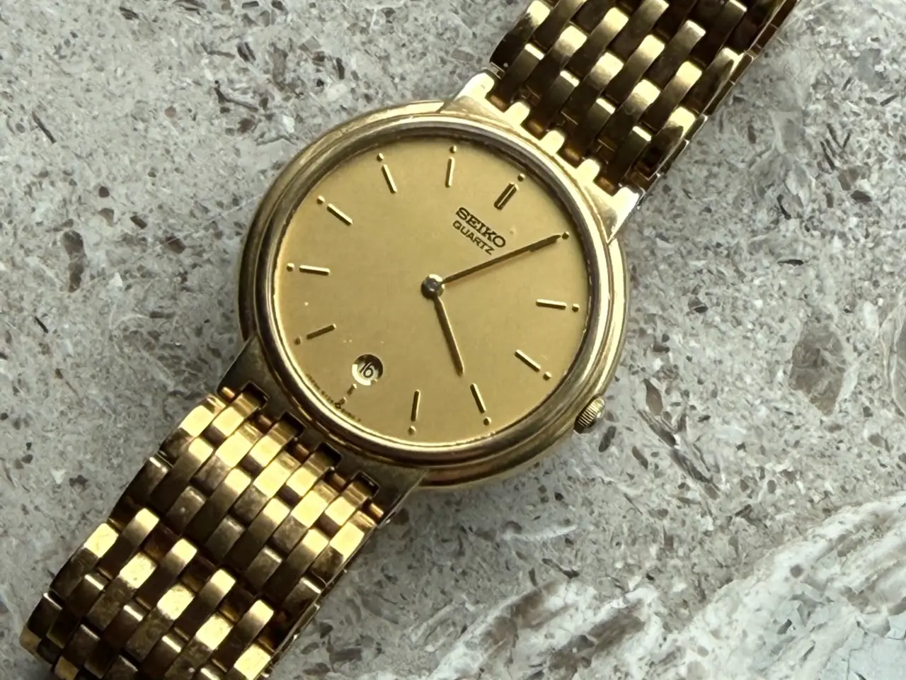 Billede 6 - Fint Seiko Quartz vintage guldur.