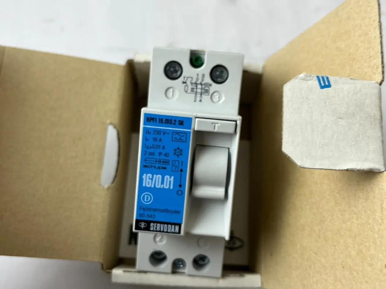 Billede 5 - Servodan HPFI 16.010.2 SK 16A 10mA RCD Residual