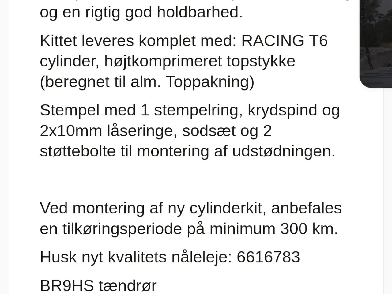 Billede 6 - Cylinderkit Airsal T6 47,6 Alu. 10mm