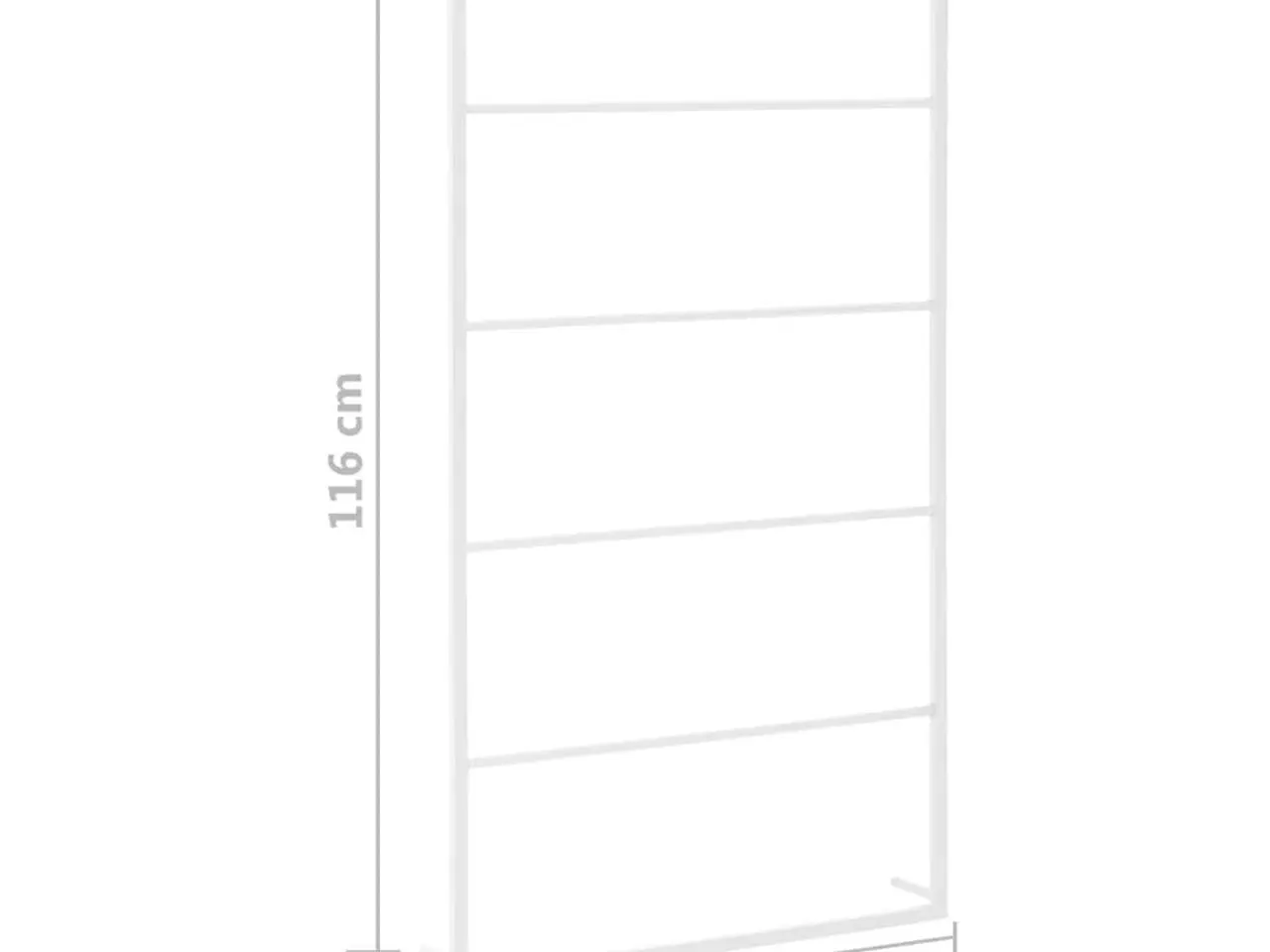 Billede 6 - Håndklædestativ hvid 60x10x116 cm stål