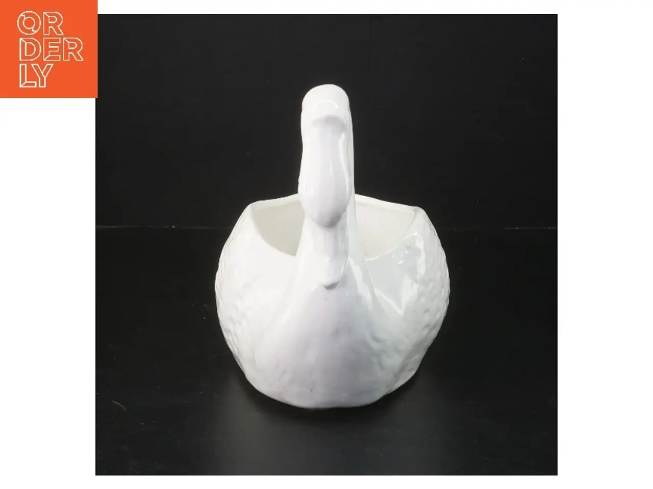 Billede 2 - Stor svane vase, hvid (str. 20x13x16 cm)
