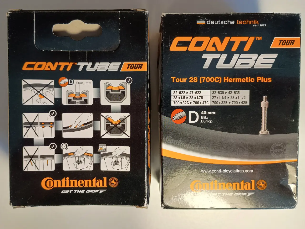 Billede 1 - Continental cykelslanger til 28" hjul, 2 stk.