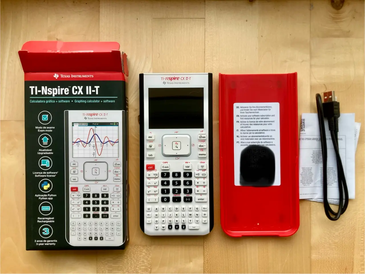 Billede 1 - TI-Nspire CX II-T uden CAS – som ny + softwarelice