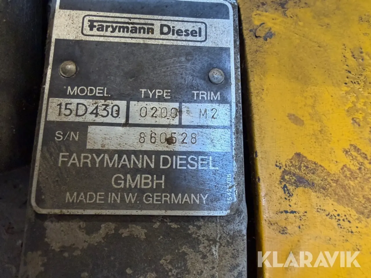 Billede 4 - Pladevibrator Farymann 15D430 type 0200