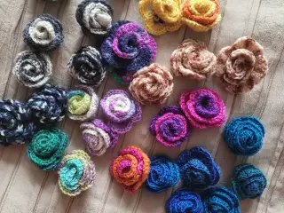 Hæklede blomster roser