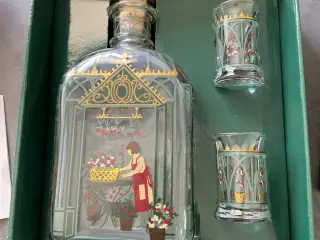 Holmegaard Juleflaske og glas - 1999