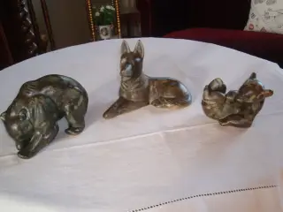 3 stk dyrefigurer ( Bornholms keramik )
