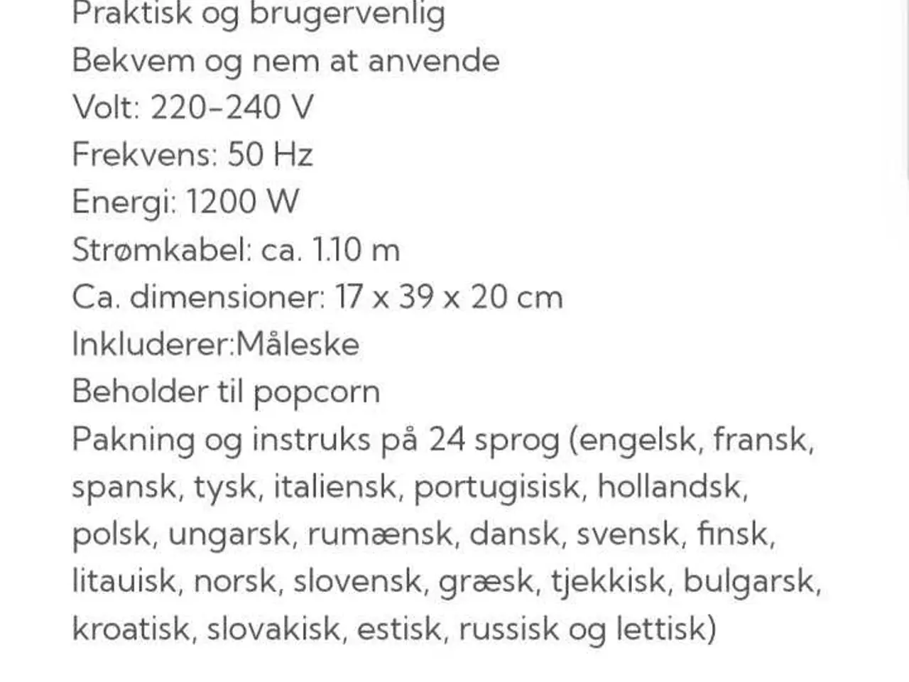 Billede 5 - Popcorn maskine, lille model