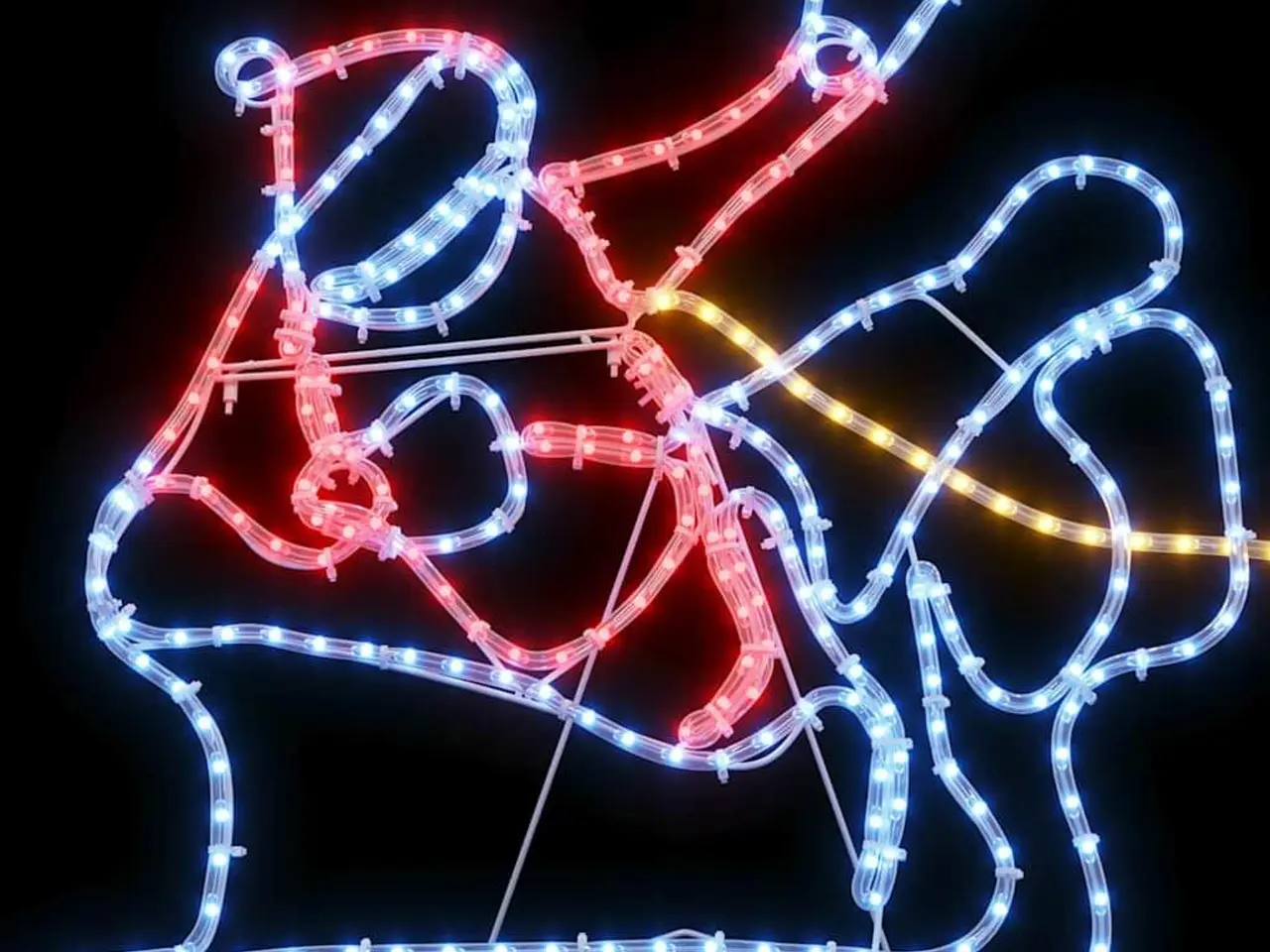 Billede 9 - LED-juledekoration med julemand og 4 rensdyr - 1224 LED'er