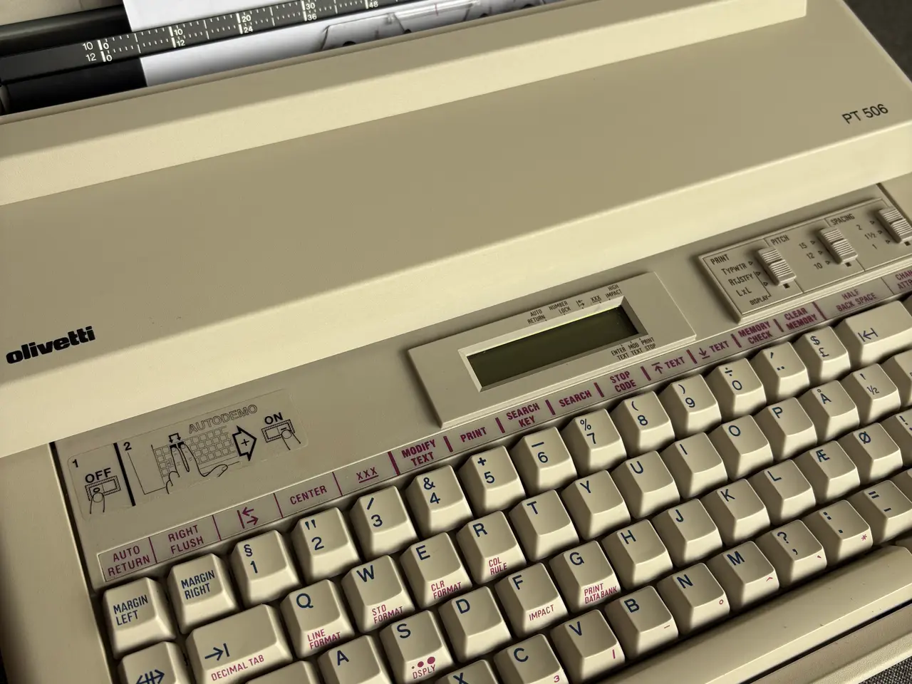 Billede 3 - Olivetti PT-506 elektronisk skrivemaskine