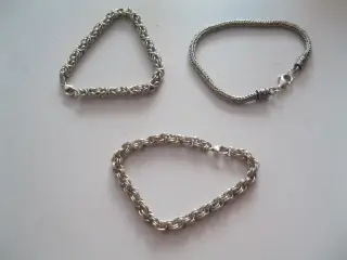 armbånd sterling sølv 19 cm.