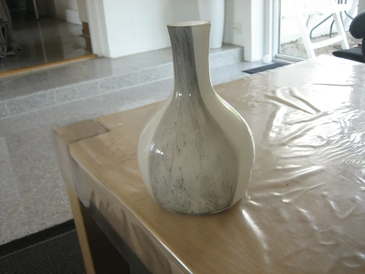 Billede 3 - Glas Vase I Hvid