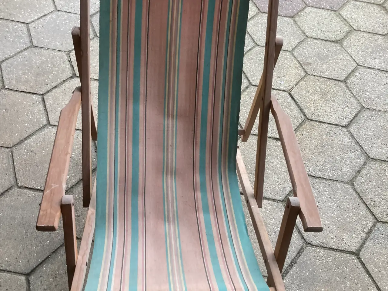 Billede 2 - Strandstol foldbar fin træ og stof