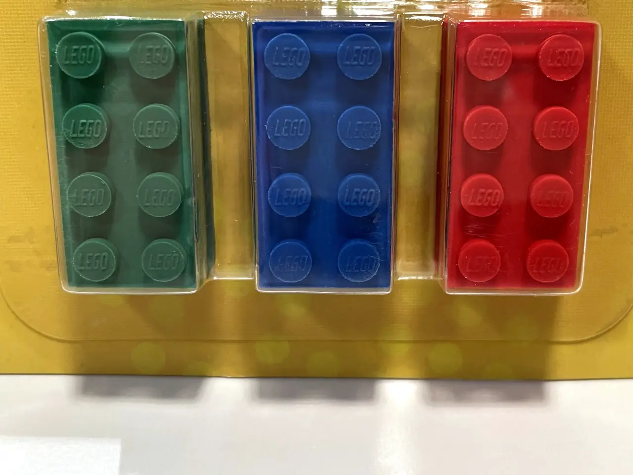 Billede 2 - LEGO Viskelædere – rød, blå og grøn