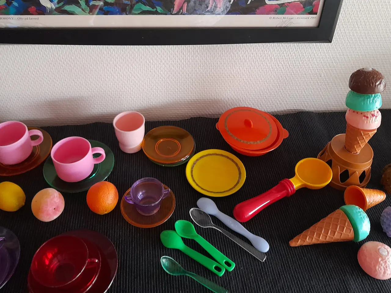 Billede 1 - Legemad: is, frugt + kopper, skeer m.m (40 dele)