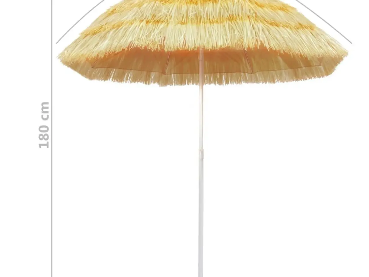 Billede 5 - Strandparasol i Hawaii-stil 180 cm - naturfarvet
