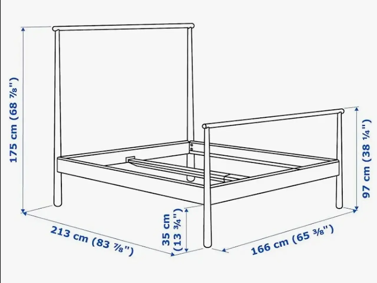 Billede 4 - Dobbeltseng i træ GJÖRA IKEA