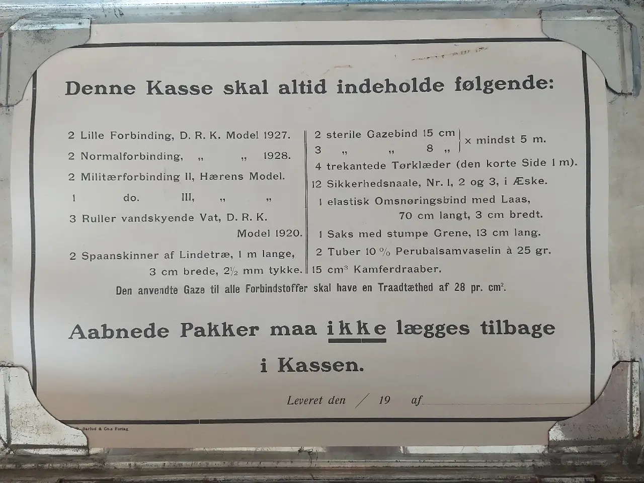 Billede 2 - Se pris - Gammel original forbindingskasse i metal