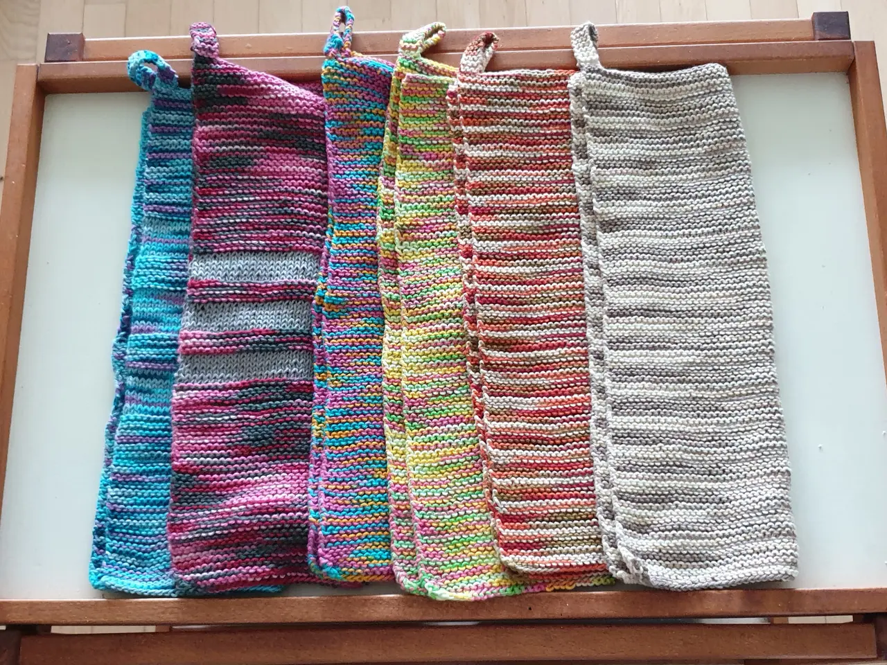 Billede 1 - Gæstehåndklæder NYE strikkede bomuld