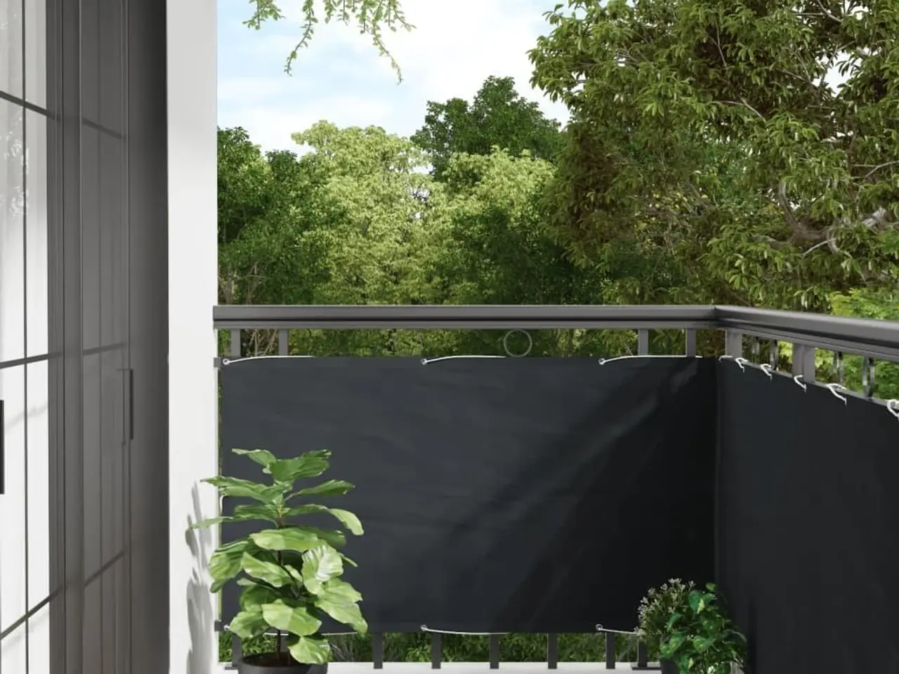 Billede 1 - Balkonafskærmning 75 x 600 cm - antracitgrå